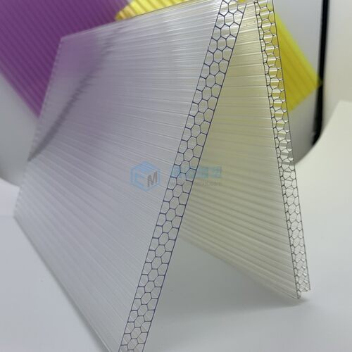 pc蜂窝板中空板蜂窝四层阳光板展会展览C板室内隔断板 8 10 12mm