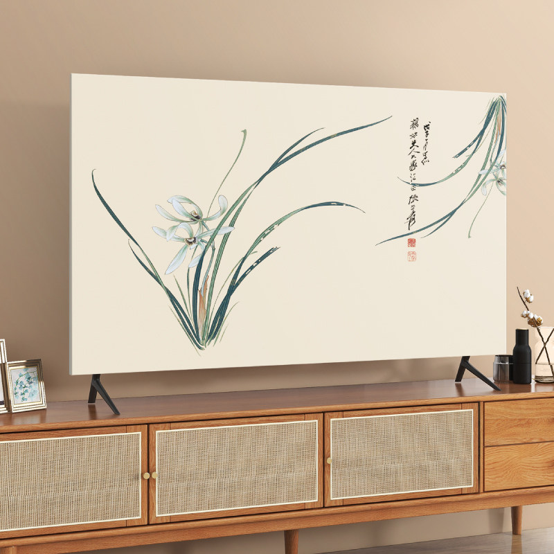 电视机防尘罩2024n新款高档挂壁式65寸75寸85寸中式台式机保护罩