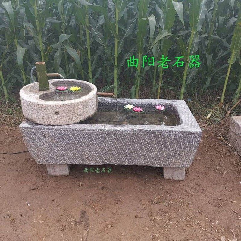 老旧石槽牛槽马槽k猪槽青石槽养鱼盆鱼缸流水摆件室内庭院摆件,家居饰品,石雕,淘宝优惠券,粉丝福利购,淘宝优惠卷