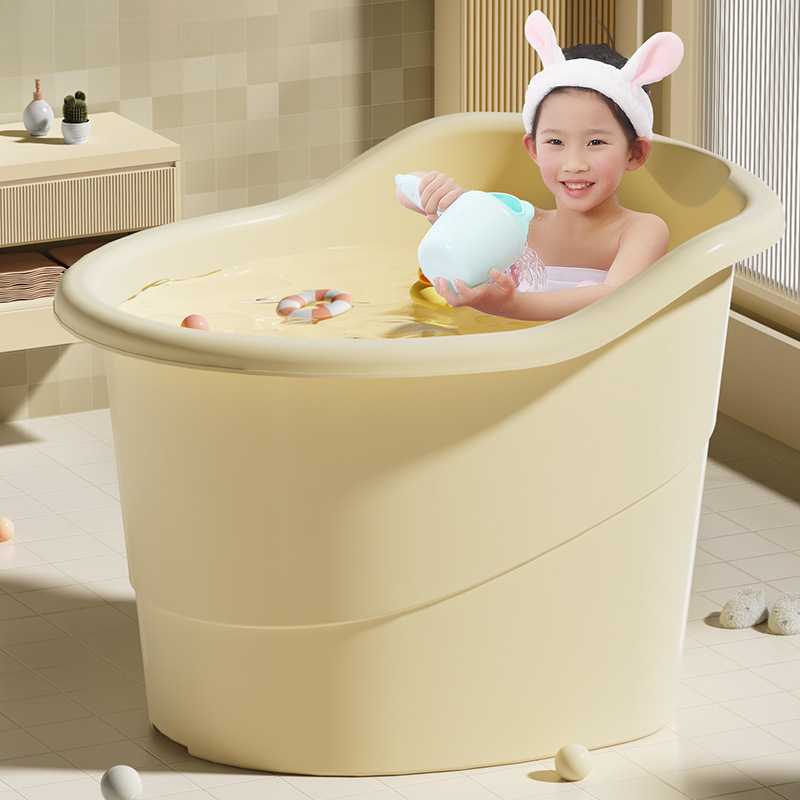 大号儿童洗澡桶宝宝泡澡桶加厚可坐婴儿浴桶家用浴盆浴缸小孩澡盆