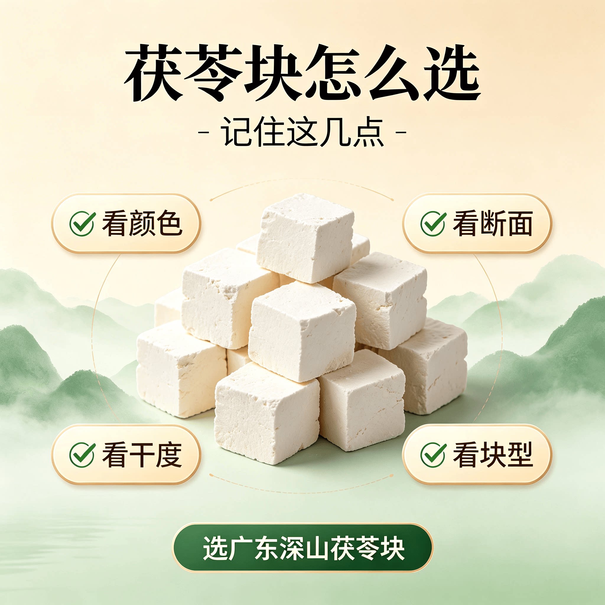广东正品野生干货500g特产级茯苓中药材搭薏米赤小豆芡实煮粥煲汤