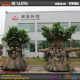 仿真植物装 饰园林设计. 饰品仿真说话树模型和蔼 树爷爷景观装
