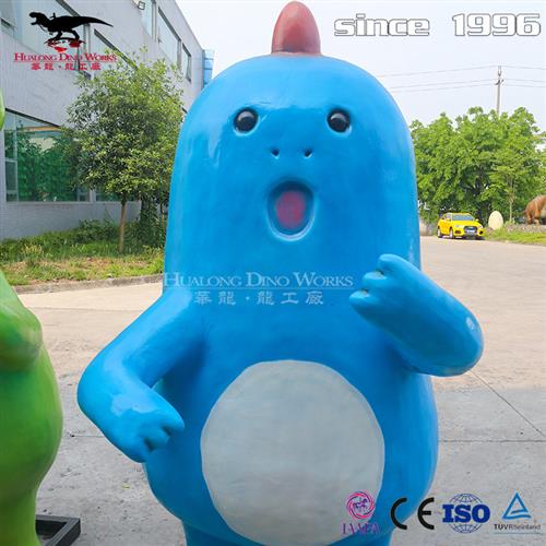 厂家定制卡通恐龙模型五颜六色儿童喜爱动漫恐龙造型商场景区美陈