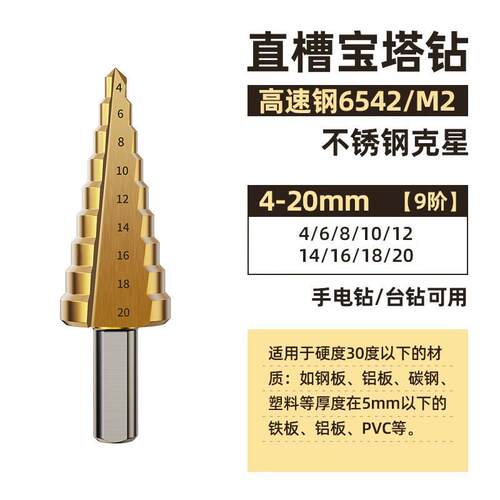 M35高硬度宝塔钻头打孔不锈钢金属专用锥形特硬含钴开扩孔器Z124