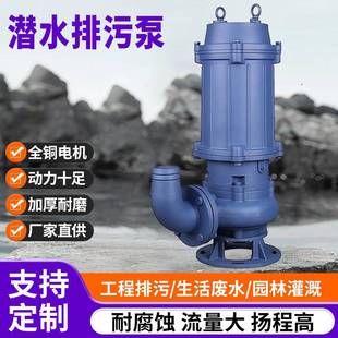 跨境大排量潜污泵切割污水泵大型工业排水泵抽水泵潜水泵排污泵