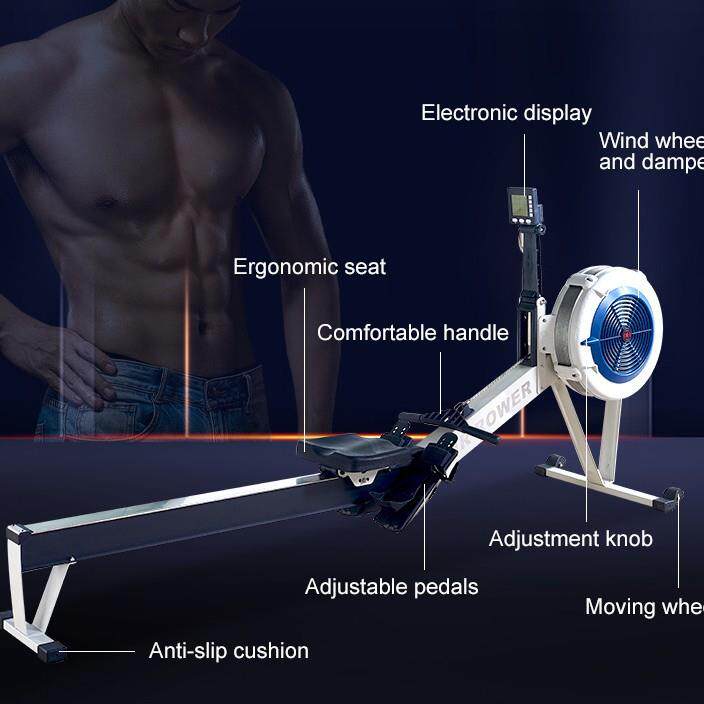 风阻划船机家用商用健身房健身器材赛艇划桨划艇智能可折叠划船器