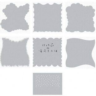 MFT经典造景草坪天空海浪遮蔽模板 塑料遮蔽板Stencil