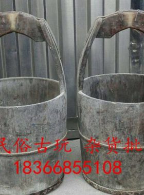怀旧民俗老物件 民国老旧木桶老水桶农家院酒店装饰摆件 影视道具