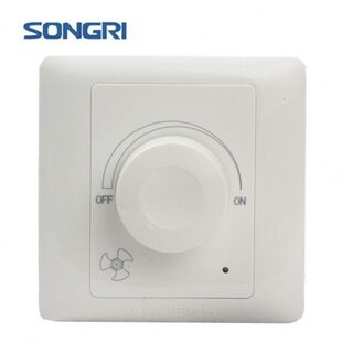 上海松日开关插座86型墙壁风扇开关250W吊扇调速电风扇电机调速器