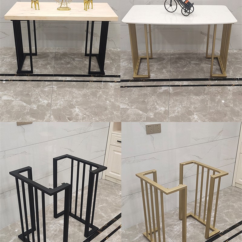 定制铁艺桌腿岩板桌脚实木办公桌腿桌架支架茶几餐桌脚会议可调节