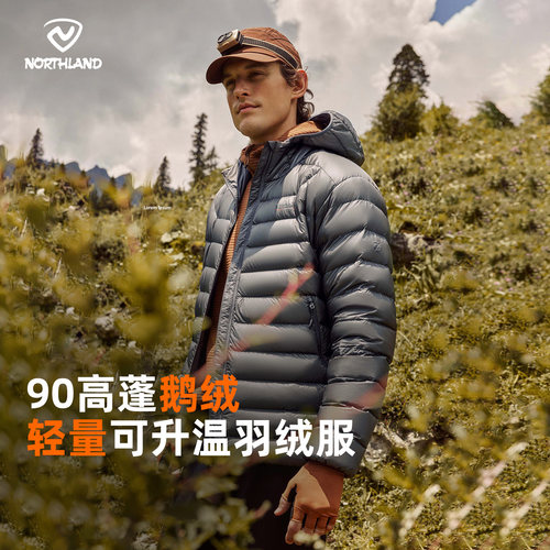 诺诗兰2025新款防风防泼水羽绒服