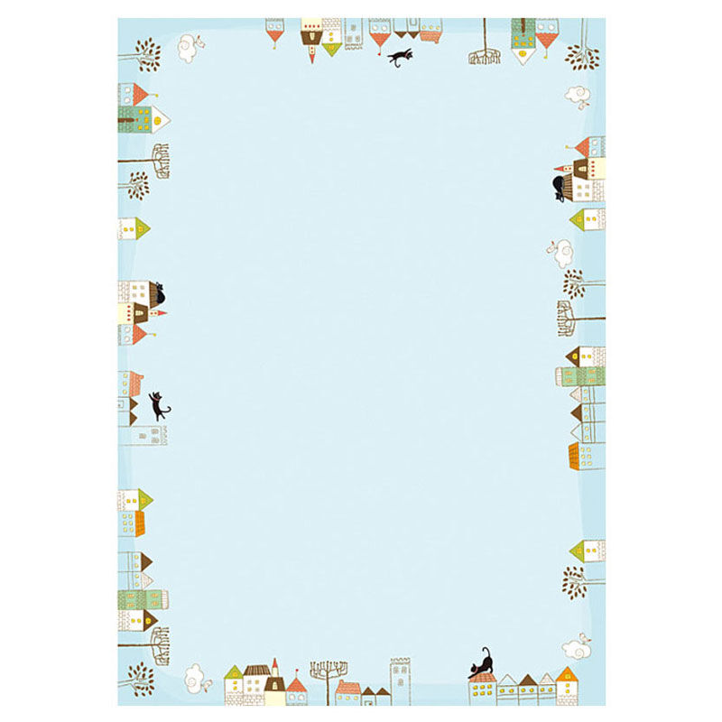 讬辰混色装A4纸彩色打印纸40张带花纹图案有花边多功能印花信纸80