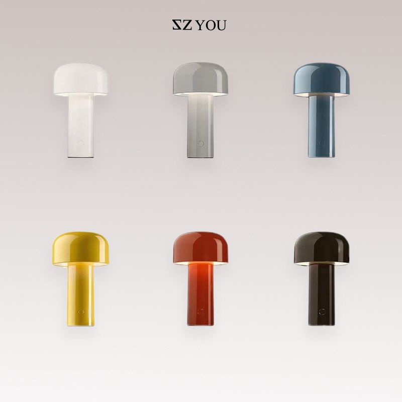 意大利蘑菇灯便携无线台灯卧室床头酒吧餐厅调光充电装饰小夜灯