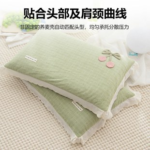荞麦枕头荞麦皮枕儿童小号硬枕护助睡眠男女全壳整带枕