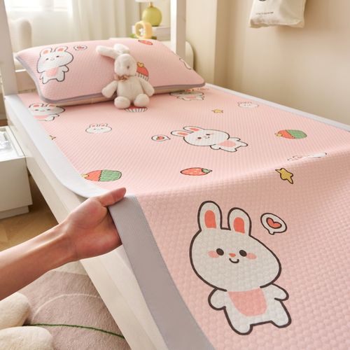 夏季冰豆豆凉席冰丝席单人学生宿舍专用寝室人软席子三件夏天