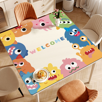 多巴胺正方形桌垫防水防油免洗桌布卡通餐桌垫客厅茶几桌面保护垫