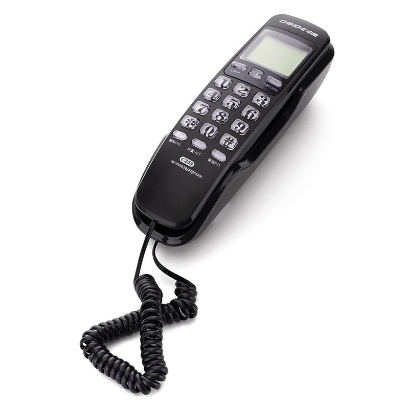 中诺C9来电显示壁挂电话机 家用酒店固定座机 迷你小型床头分机