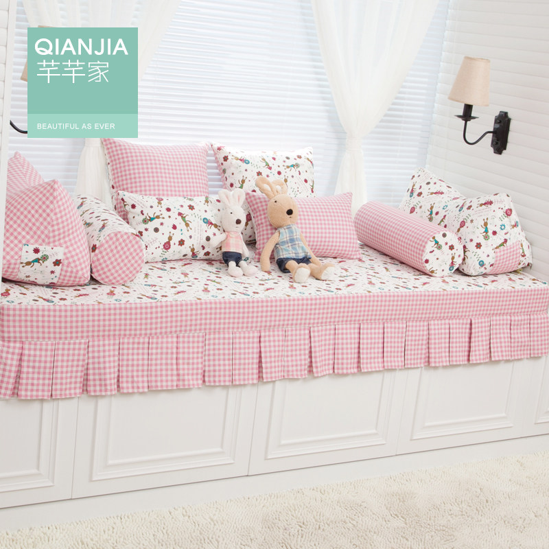 飘窗垫全棉卡通童趣订做欧式窗台垫阳台垫海棉垫沙发垫夏,居家布艺,飘窗垫,淘宝优惠券,粉丝福利购,淘宝优惠卷