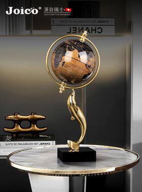 Joico瑞士饰品无障碍豪华高端铜海豚环球客厅办公室书柜电视柜装