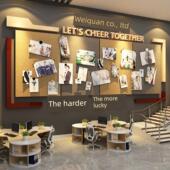 毛毡贴展示板企业文化办公室司员工风采墙面照片装 饰荣誉氛围布置