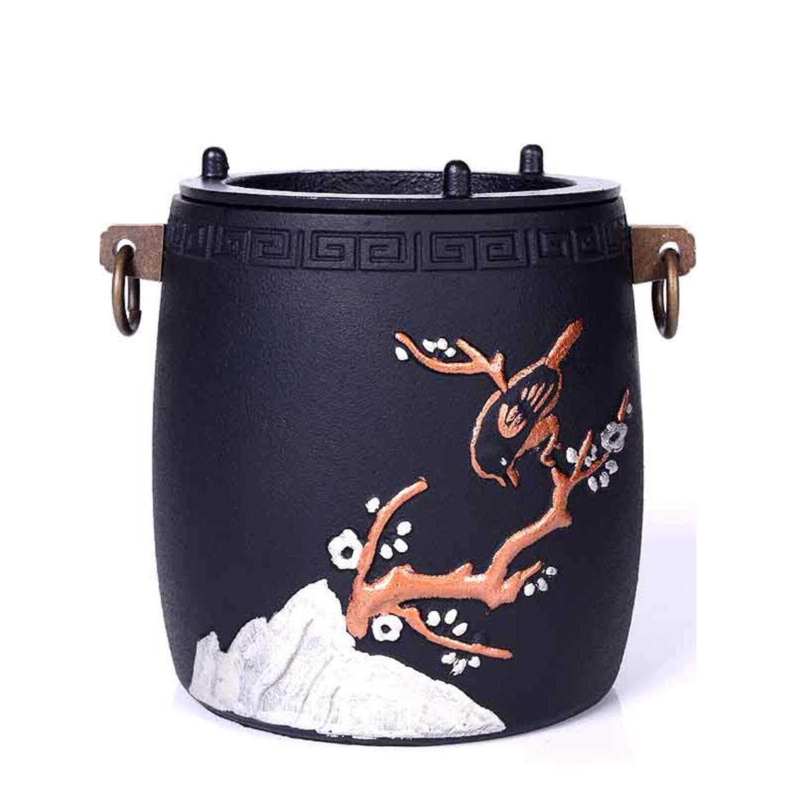 金晶唐铸铁锅炉周围木炭炉烘烤炉茶炉木炭烤架户外烧烤炉火锅加热