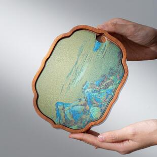 沥水托盘纳米陶瓷壶承茶台 千里江山吸水干泡茶盘小型家用2024新款