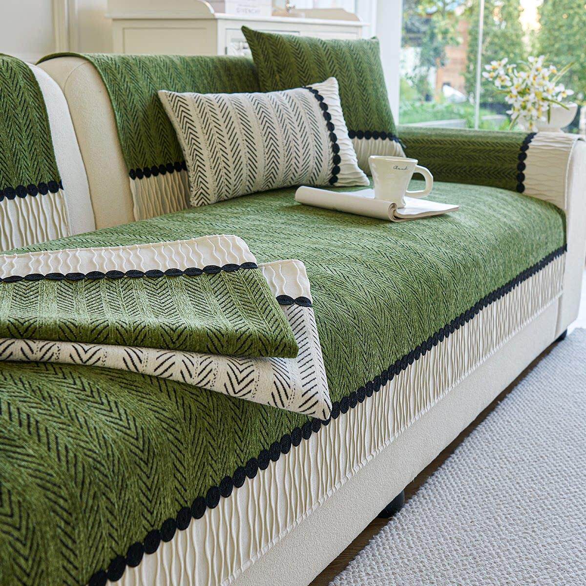 新款沙发垫轻奢高级感简约现代四季通用固定防滑直排皮沙发坐垫子