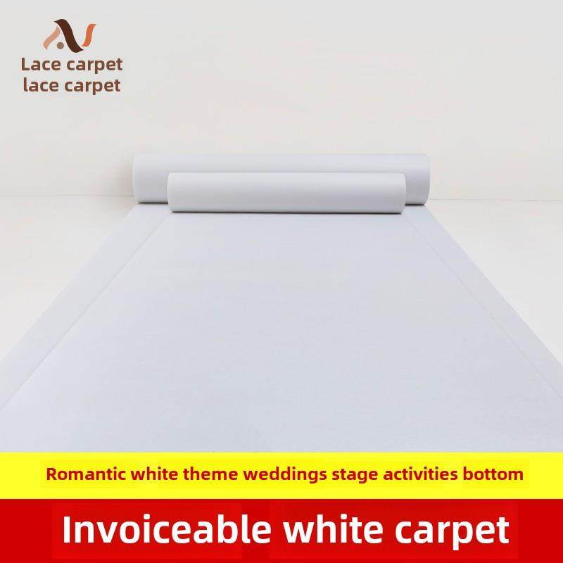 婚庆舞台打底布西式草坪婚礼布置T台活动白色背景一次性地毯包邮