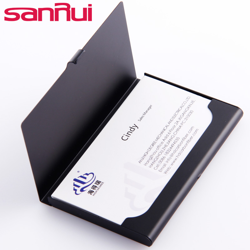 金属名片夹男士商务很轻名片盒女薄款名片包黑钛简约名片