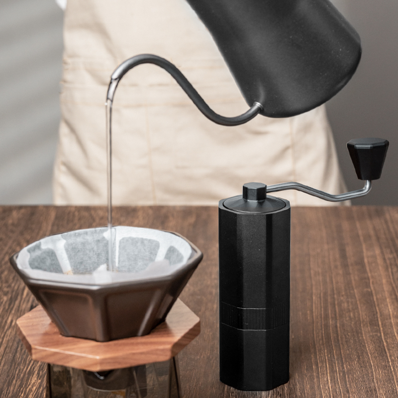 野啡 乾坤手摇咖啡磨豆机器具 电动意式手动研磨机手冲机家用手磨