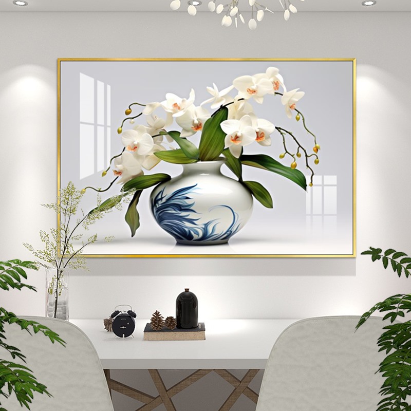 现代简约小清新餐厅装饰画高级感北欧轻奢挂画饭厅画书房卧室壁画图片