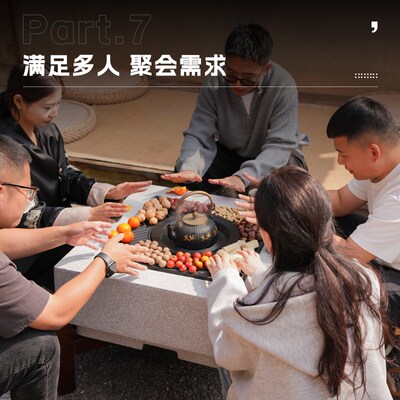庭院围炉煮茶烤火炉户外烧烤炉电碳两用围炉茶桌子器具全套家用