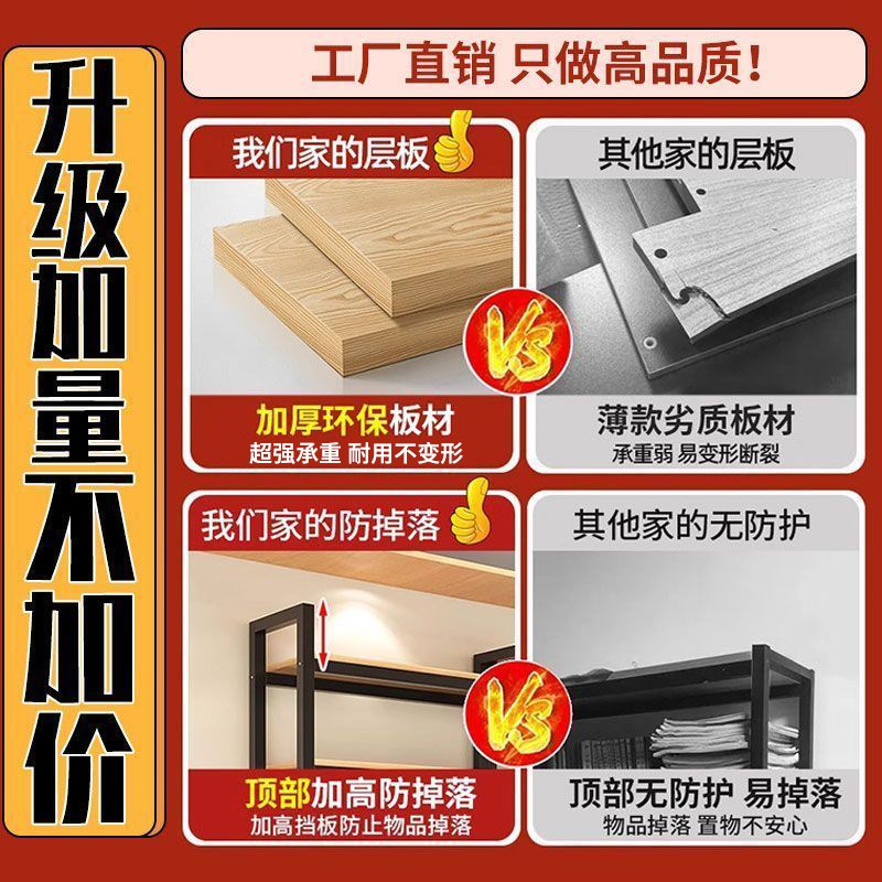 货架置物架家用书架超市简易多层陈列柜仓储展示架落地储物展示柜
