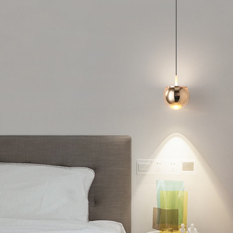 北欧现代简约床头吊灯可升降卧室网红小吊灯客厅背景墙触摸创意灯