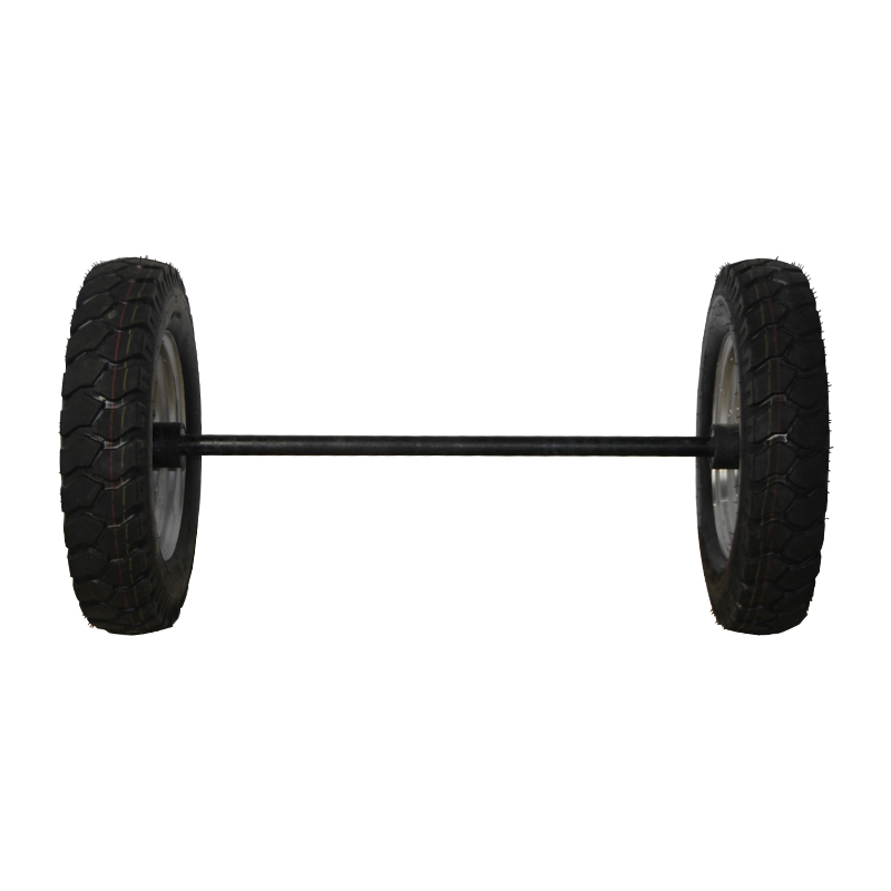 8寸10寸12寸14寸充气轮胎两轮连轴实心轮老虎车手推车免充气轮子