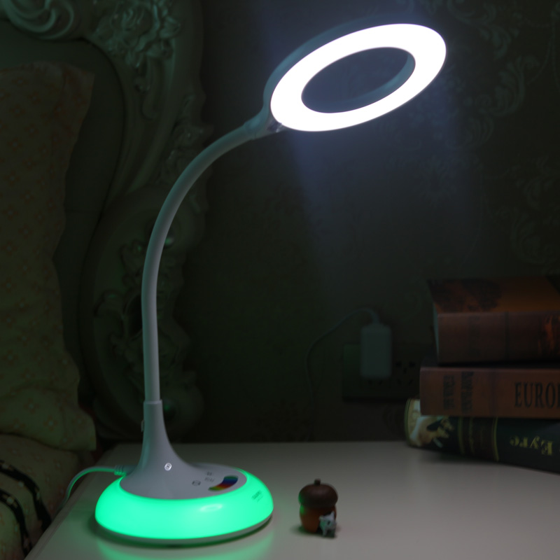 冠雅led护眼台灯书桌儿童学生用的写字学习环形无频闪la-r908