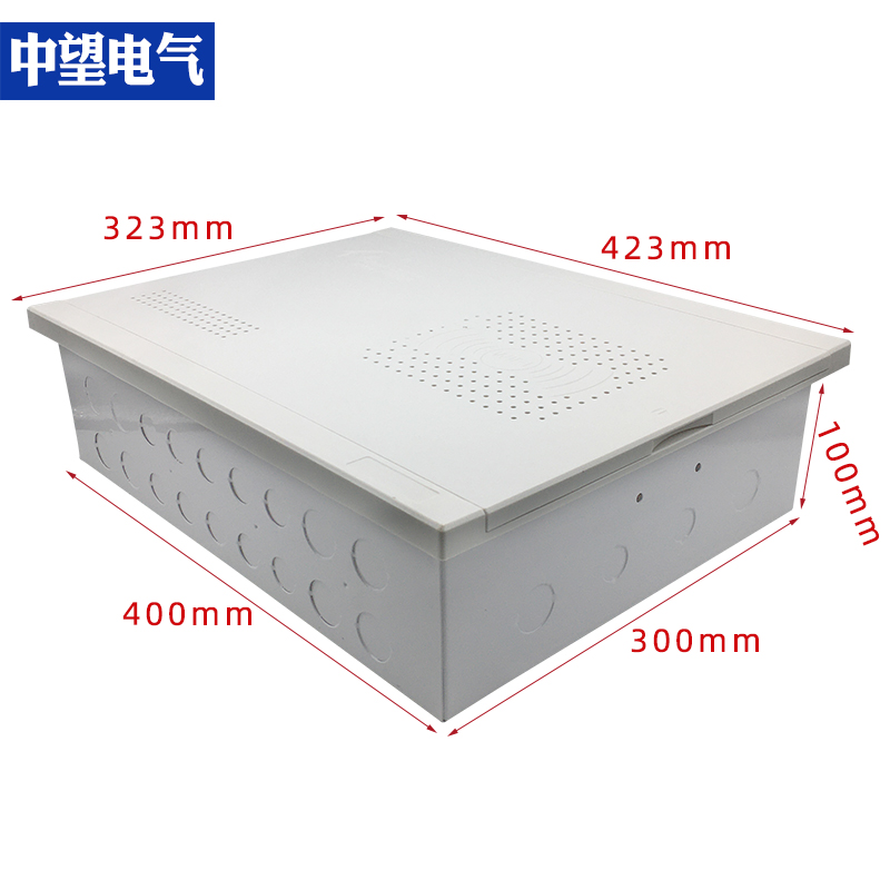 弱电箱家用暗装多媒体集线网络箱400x300塑料大号光纤入户箱装饰