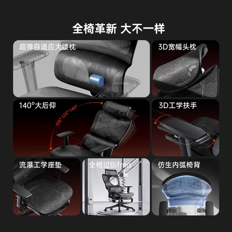 西昊M56B人体工学椅子电脑椅舒适办公座椅电竞椅久坐书桌椅靠背椅