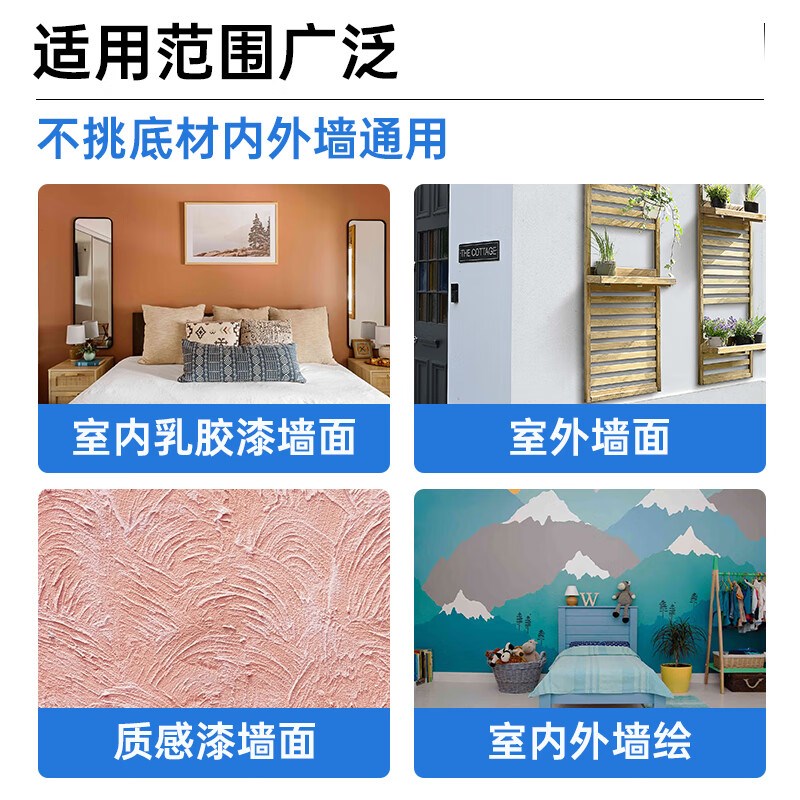 水性罩面漆透明室内乳胶漆保护漆户外真石漆外墙漆墙绘透明罩光漆