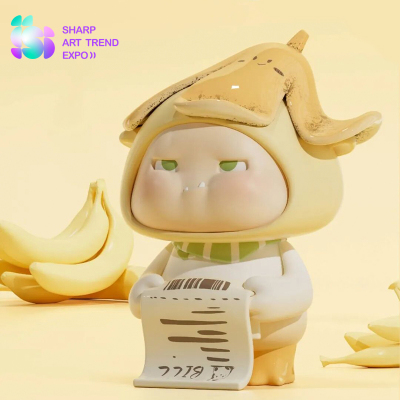 GOHO还在想艺术潮流大娃—小歹四代-香蕉手办卡通可爱摆件周边