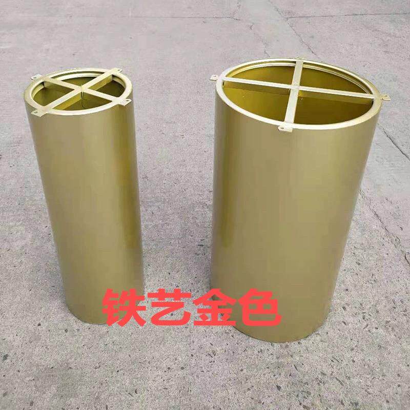 定制不锈钢圆柱腿岩板吧台桌脚金属底座罗马柱餐桌支架茶台支撑腿