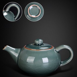 哥窑茶具家用办公室会客轻奢陶瓷茶杯盖碗小功夫泡茶神器套装