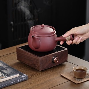 烤奶茶罐围E炉煮茶罐罐茶煮茶炉中式 红泥煮茶壶泡茶家用新款 养生
