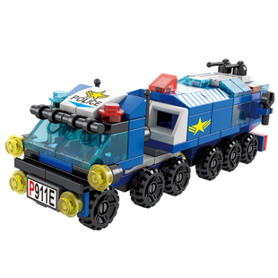 积程拼装儿童玩具玩具男模v子拼图坦克飞机汽车孩型工木车小颗粒