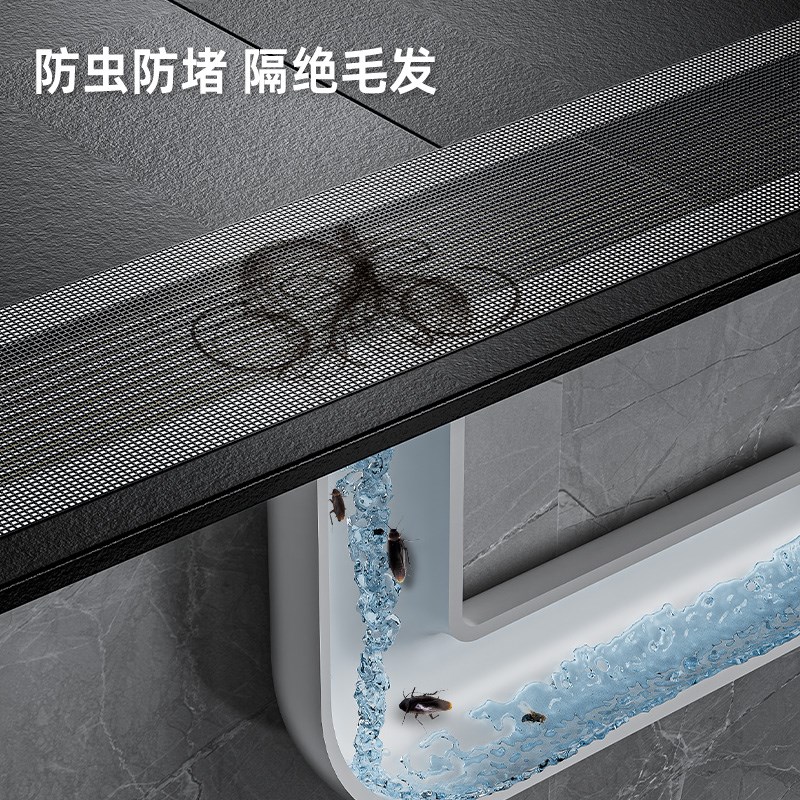 地漏防臭器卫生间自粘地漏贴防堵厕所防头发浴室下水道毛发过滤网