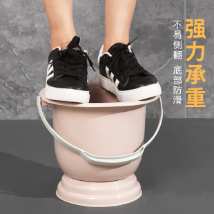 痰盂坐便器女高脚尿桶大人尿盆带盖搪瓷防臭家用起夜老人卧室加厚