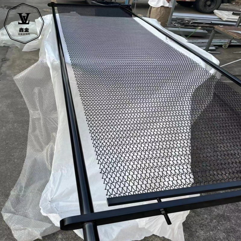 黑武士屏风隔断金属装饰网厂水幕墙网背景垂暮帘吊顶W不锈钢网屏