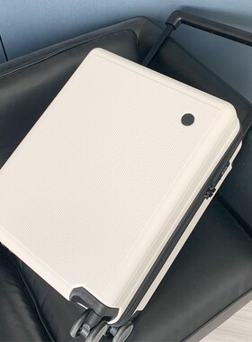 简约白色旅行箱子20寸登机箱万向轮宽拉杆箱双封闭内饰行李箱男女