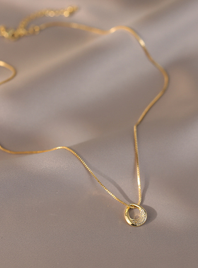 水滴项链2023新款爆款女高级设计感小众微镶钻锁骨链精致时尚配饰
