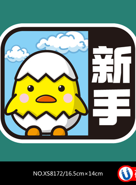 女司机新手实习反光磁性贴磁力贴汽车车饰银白色红色绿色紫色黄色